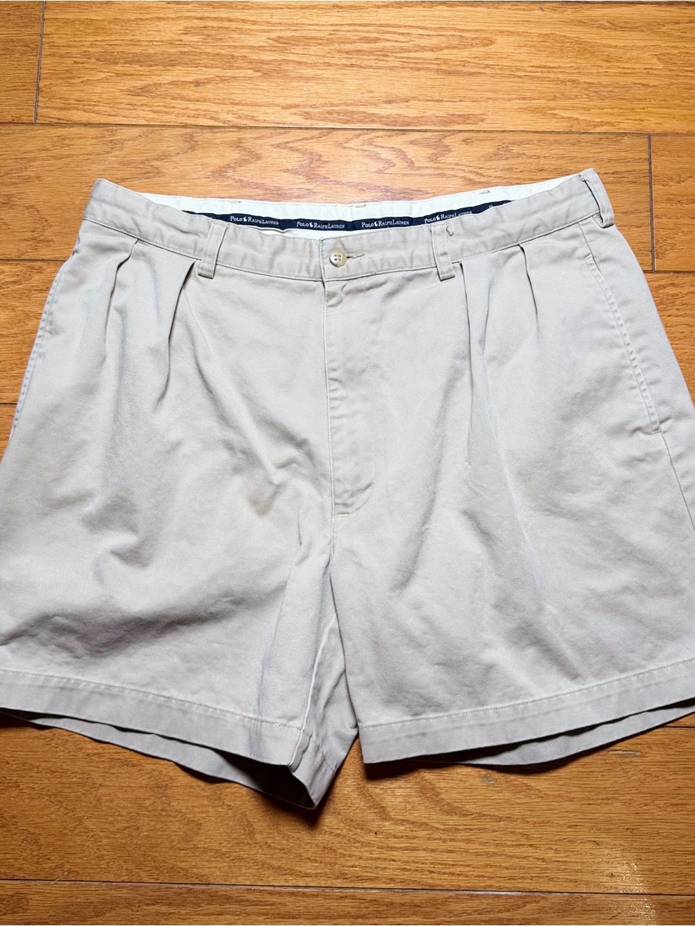 Polo Ralph Lauren Beige Flat-Front Men's Shorts